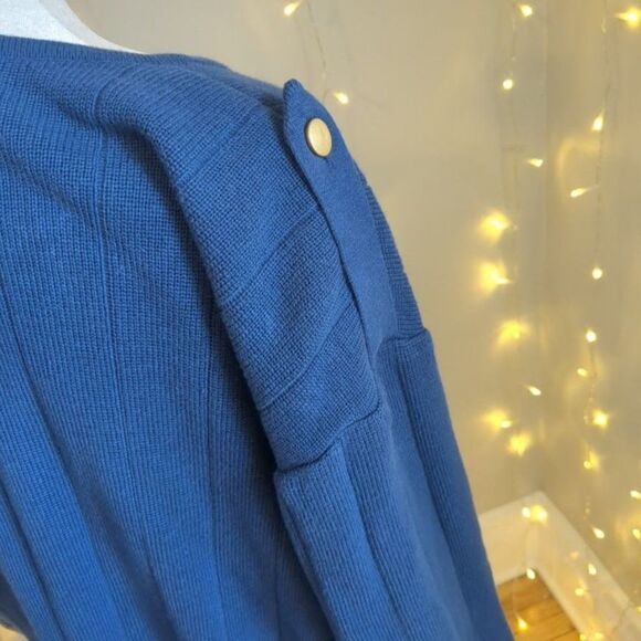 Vintage 1990s Lizsport Knit Cardigan Sweater Double Breasted Nautical Preppy SP - Picture 10 of 11